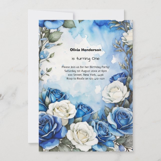 Einladung zum 1. Geburtstag (Vorderseite)