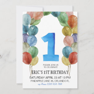 Einladung zum 1. Geburtstag, 1. Geburtstag, Junge,