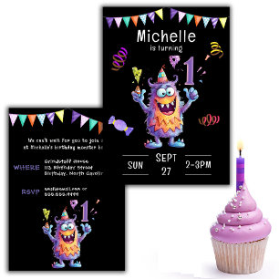 Einladung zum 1. Geburtstag eines Monsters