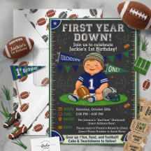 Einladung zum 1. Geburtstag - First Year Down Foot