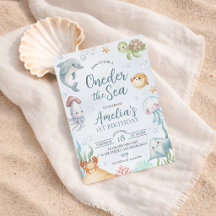 Einladung zum 1. Geburtstag - Oneder the Sea