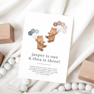 Einladung zum 1. und 3. Bären zum Geburtstag