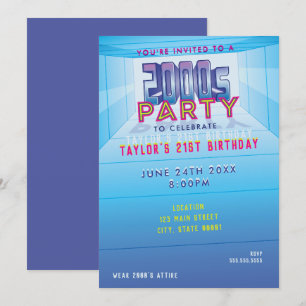 Einladung zum 2000er-Party-Thema