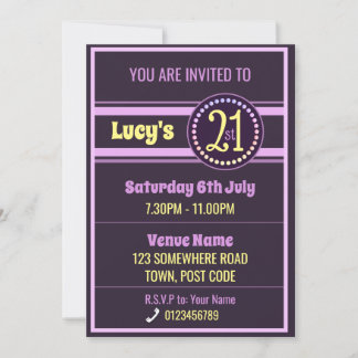 Einladung zum 21. Geburtstag