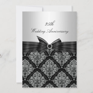 Einladung zum 25. Hochzeitstag von Damask & Bow