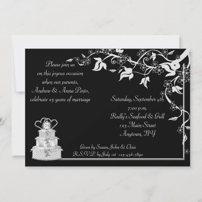 Einladung zum 25. Jahrestag (Vorderseite)