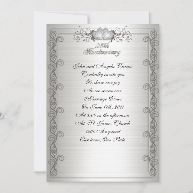 Einladung zum 25. Jahrestag (Vorderseite)