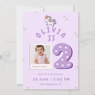 Einladung zum 2. Geburtstag für Baby Mädchen