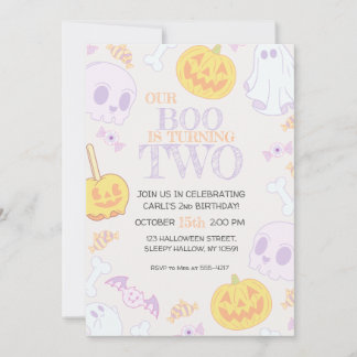 Einladung zum 2. Geburtstag Halloween-Party