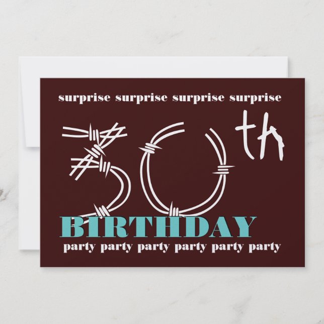 Einladung zum 30. Geburtstag (Vorderseite)