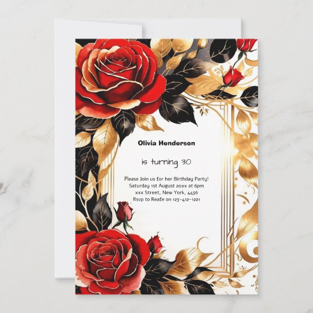 Einladung zum 30. Geburtstag (Vorderseite)
