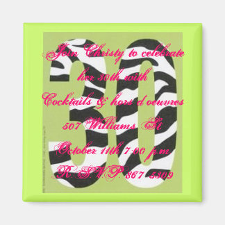 Einladung zum 30. Geburtstag Magnet