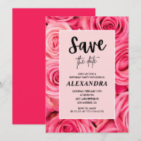 Einladung zum 30. Geburtstag Save the Date Blumenk