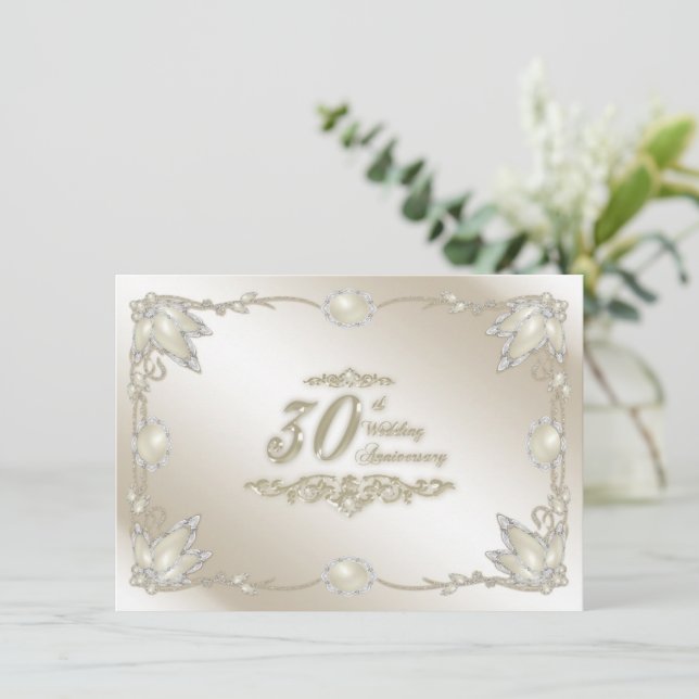 Einladung zum 30. Hochzeitstag (Stehend Vorderseite)