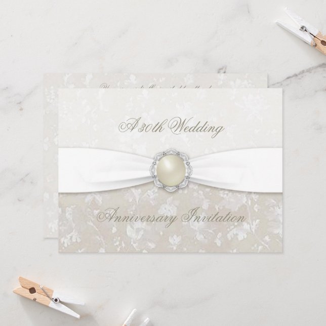 Einladung zum 30. Hochzeitstag (Vorderseite/Rückseite Beispiel)