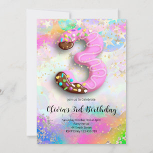 Einladung zum 3. Geburtstag für Mädchen