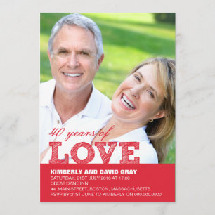 Einladung zum 40. Hochzeitstag