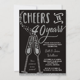 Einladung zum 40. Hochzeitstag, Imitate Glitzer