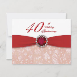 Einladung zum 40. Hochzeitstag in Damask