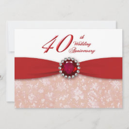 Einladung zum 40. Hochzeitstag in Damask