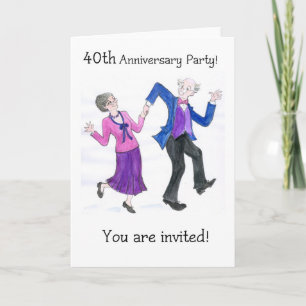 Einladung zum 40. Jubiläum Party