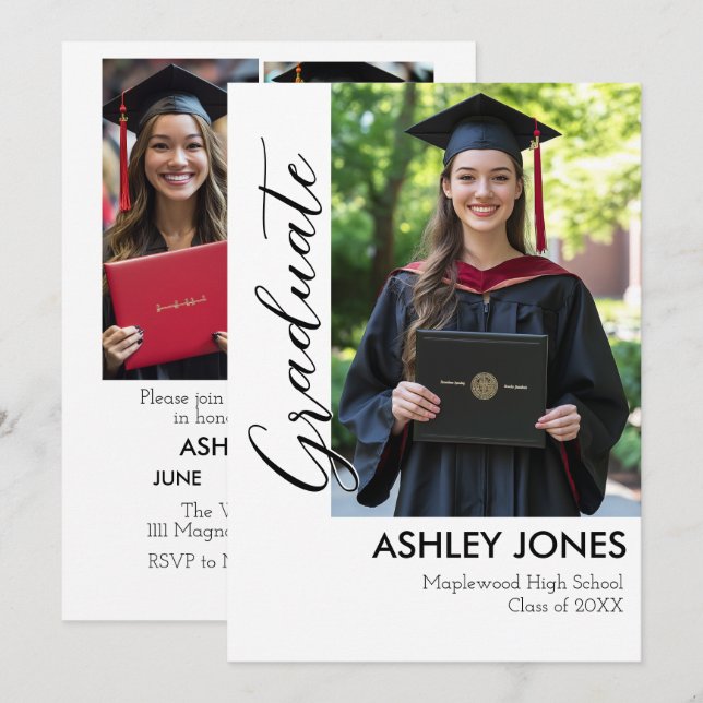 Einladung zum 4-Foto-Collage (Vorne/Hinten)