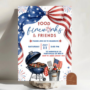 Einladung zum 4. Juli-Feuerwerk BBQ mit Schleife