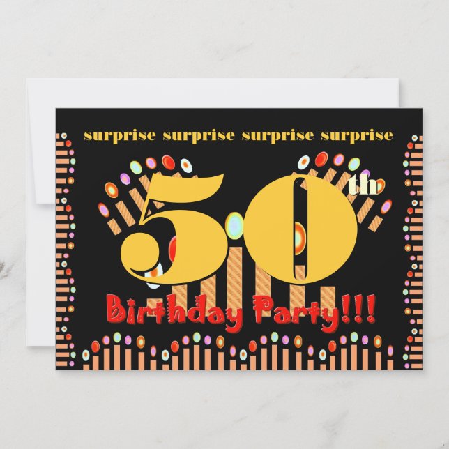 Einladung zum 50. Geburtstag (Vorderseite)