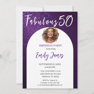 Einladung zum 50. Geburtstag für Frau