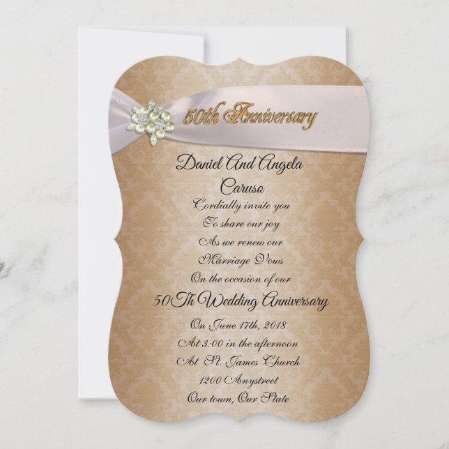 Einladung zum 50. Hochzeitstag (Vorderseite)