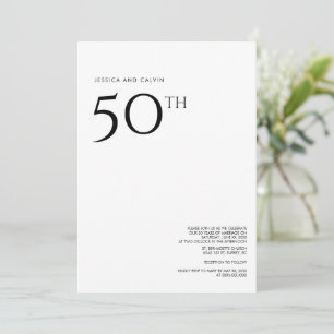 Einladung zum 50. Hochzeitstag Minimalistisch