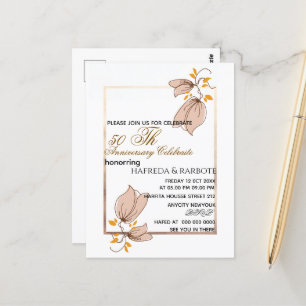 Einladung zum 50-jährigen Jubiläum, Grüne Wedding  Postkarte