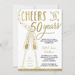 Einladung zum 50. Jubiläum, falscher Glitter, Foto