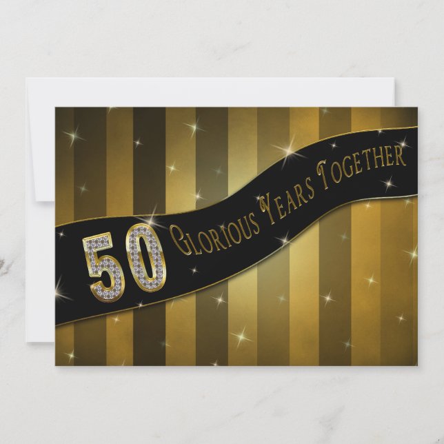 Einladung zum 50. Jubiläum - Glorreiche Jahre (Vorderseite)