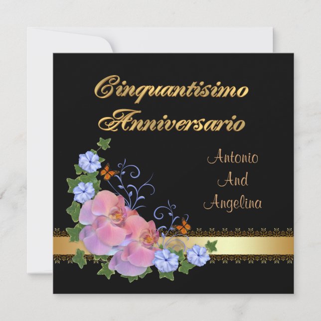 Einladung zum 50. Jubiläum, italienisch (Vorderseite)