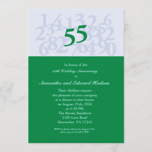 Einladung zum 55. Smaragdjüdischen Hochzeitstag