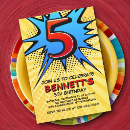 Einladung zum 5. Geburtstag des Superhelden