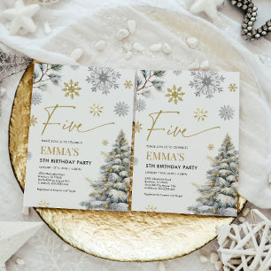 Einladung zum 5. Geburtstag, Winter 5 Geburtstag