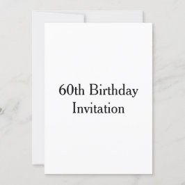 Einladung zum 60. Geburtstag