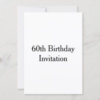 Einladung zum 60. Geburtstag