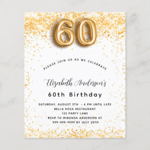 Einladung zum 60. Geburtstag des Glitzer von Weißg Flyer
