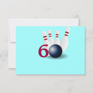 Einladung zum 60. Geburtstag zum Bowling.