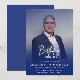 Einladung zum 66. Geburtstagsessen Foto Männer