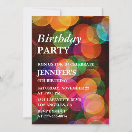 Einladung zum 6. Geburtstag Colorful Confetti Spar