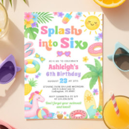 Einladung zum 6. Geburtstag - Splash in Six