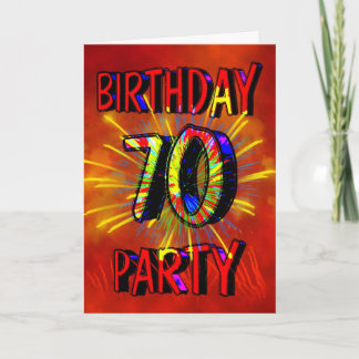 Einladung zum 70. Geburtstag