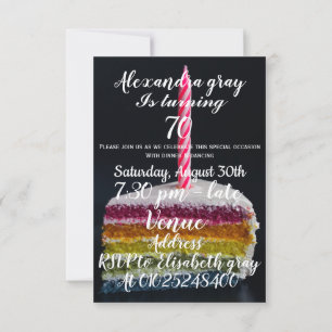 Einladung zum 70. Geburtstag