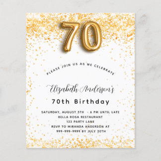 Einladung zum 70. Geburtstag des Glitzer von Weißg