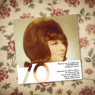 Einladung zum 70. Geburtstag Foto - 5,25 x 5,25