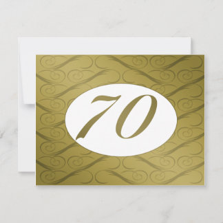 Einladung zum 70. Geburtstag oder Jubiläum (Gold)
